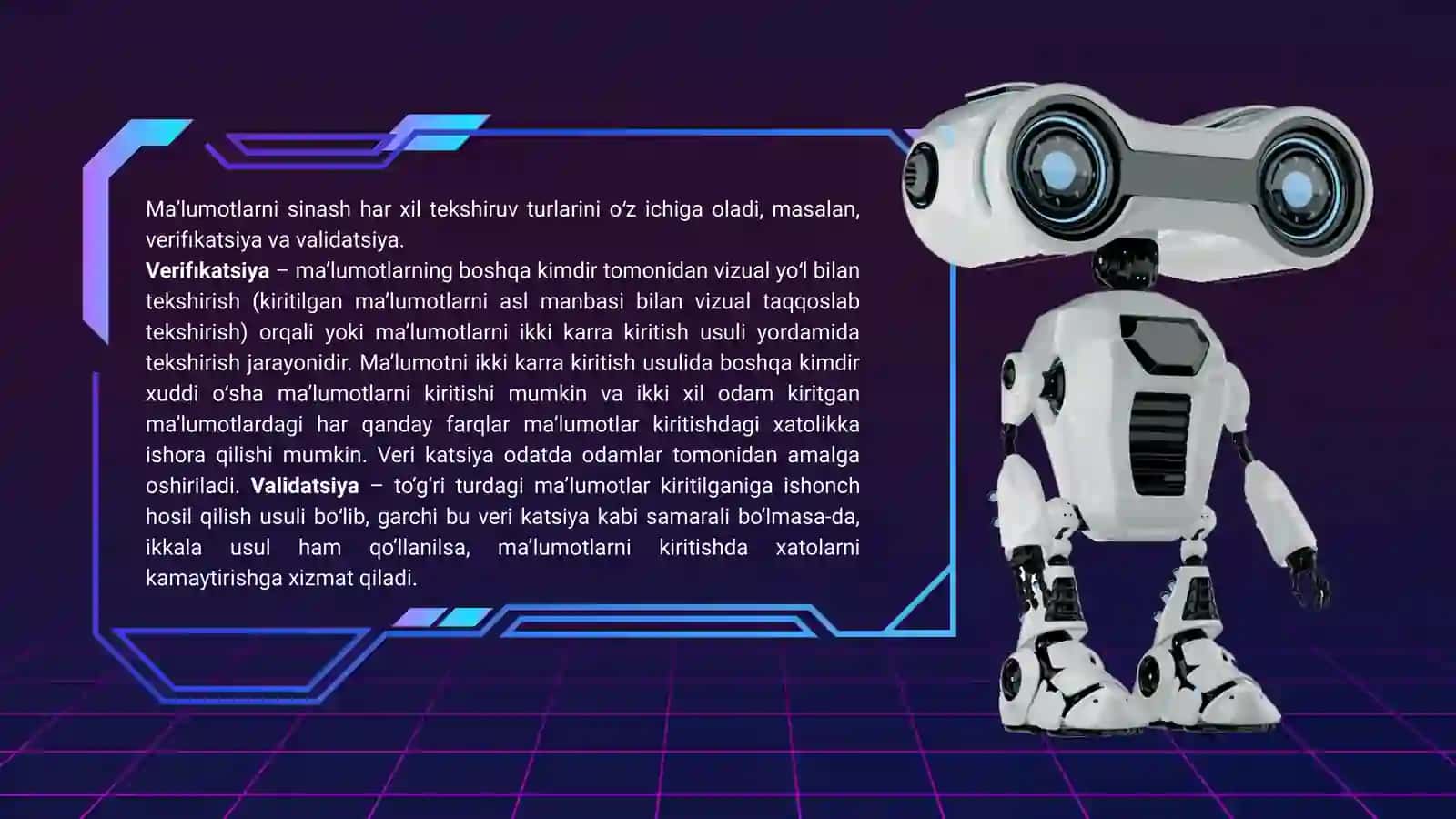 VERIFIKATSIYAVA VALIDATSIYA TUSHUNCHALARI 3