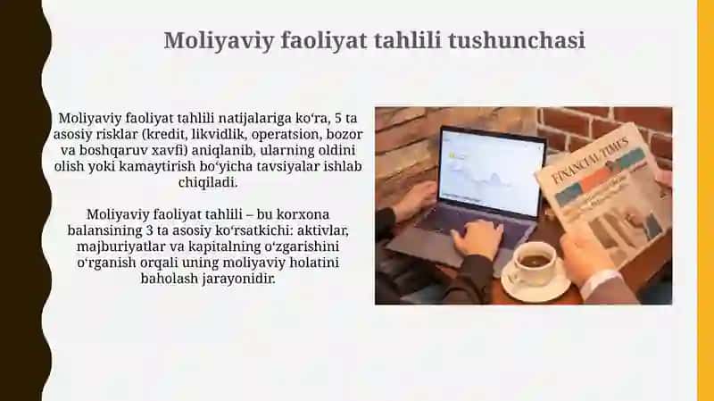 Moliyaviy faoliyatni tahlil qilish 3