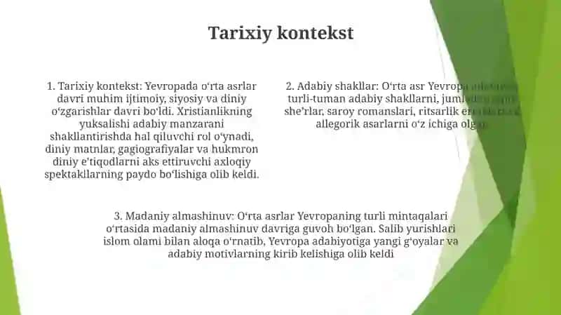 Oʻrta Asrlar Adabiyoti 3