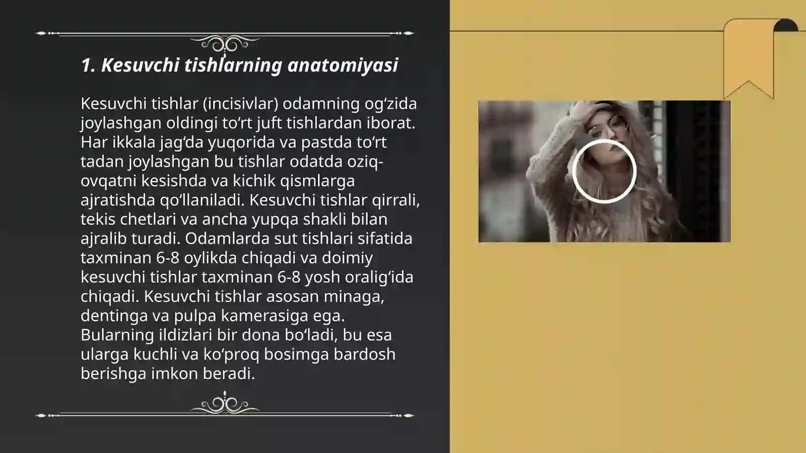 Kesuvchi tishlarning anatomiyasi 3