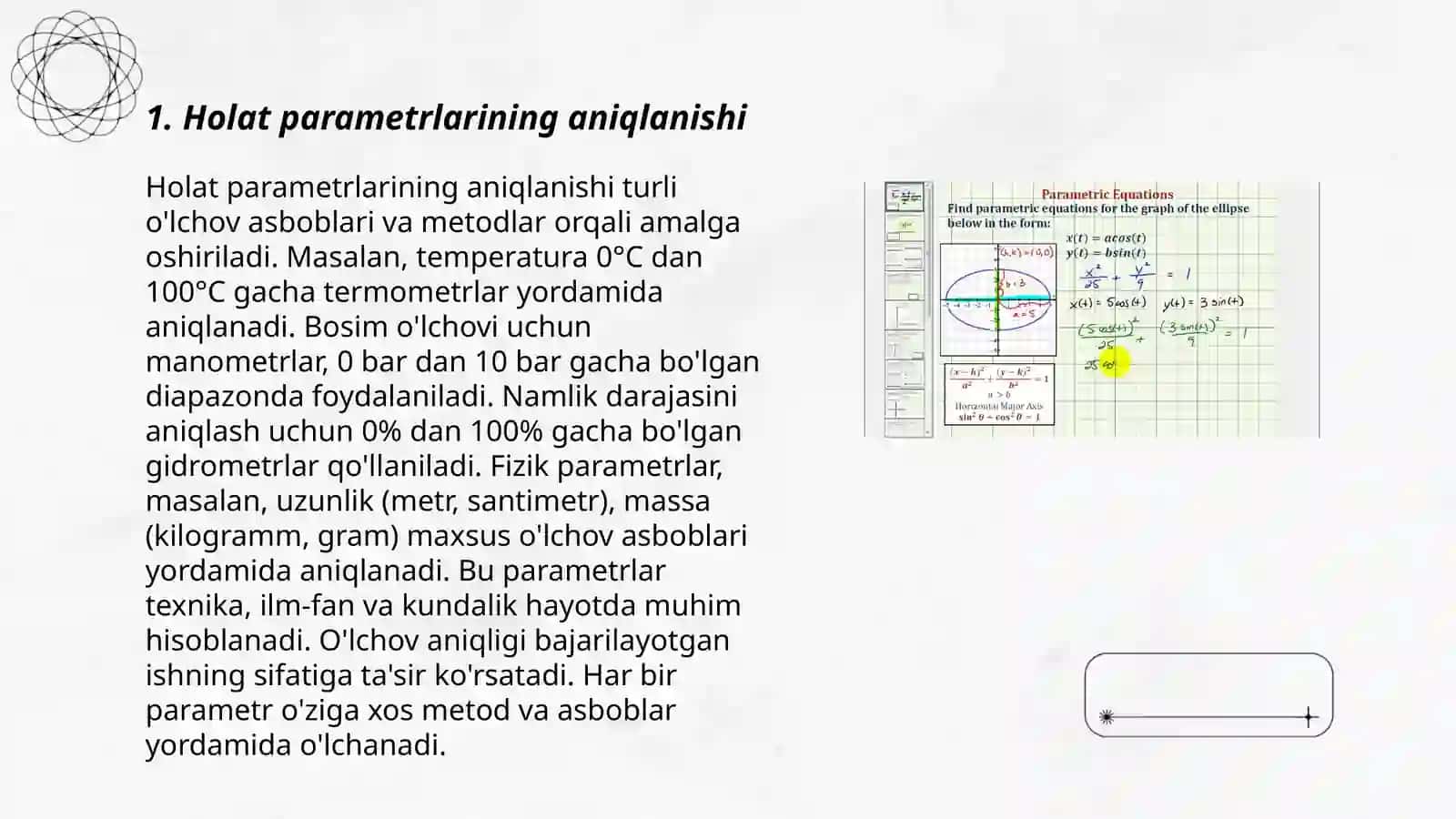 Holat parametrlari va tenglamasi 3