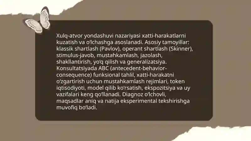 Xulq-atvor yondashuvining nazariy asoslari 3