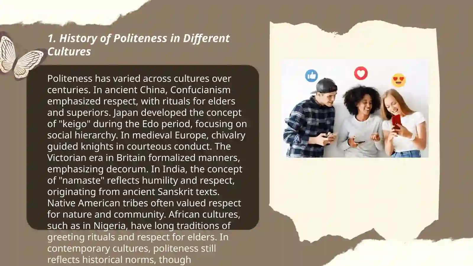 Video material. Politeness and social behaviour 3