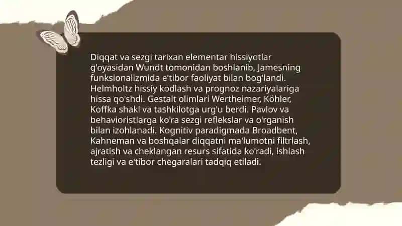 Diqqat va Sezgi 3