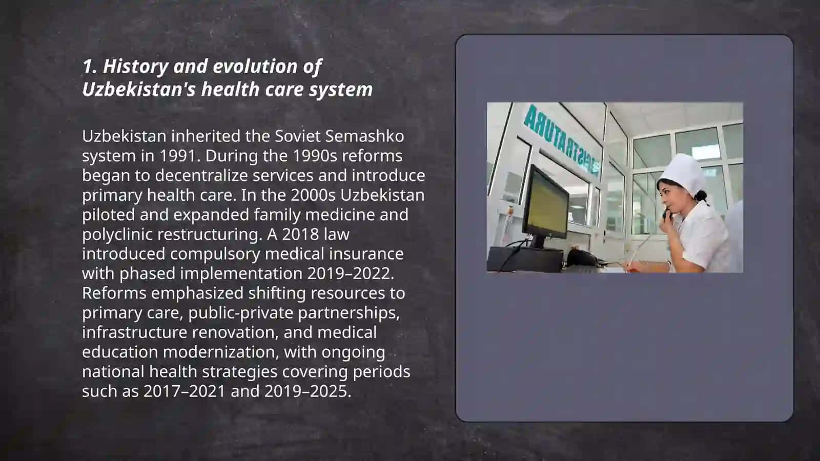 System of health care in Uzbekistan 3