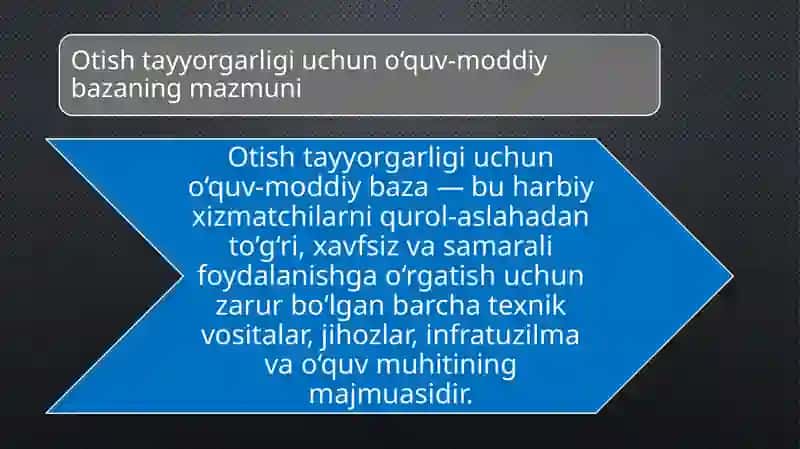 Otish tayyorgarligi bo'yicha o'quv-modiy bazasi 3
