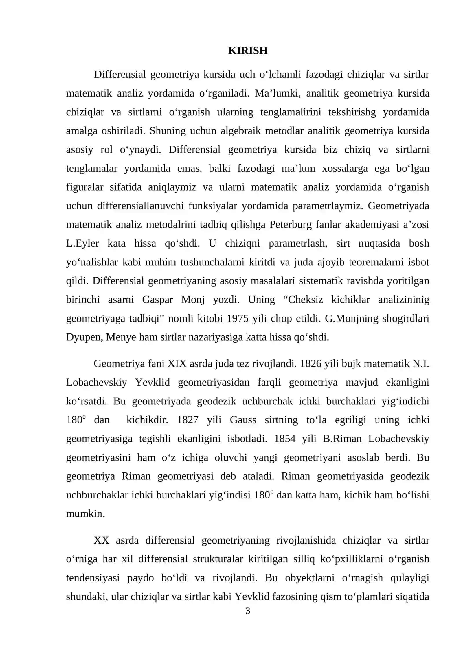 Differensial Geometriya va Topologiya 3