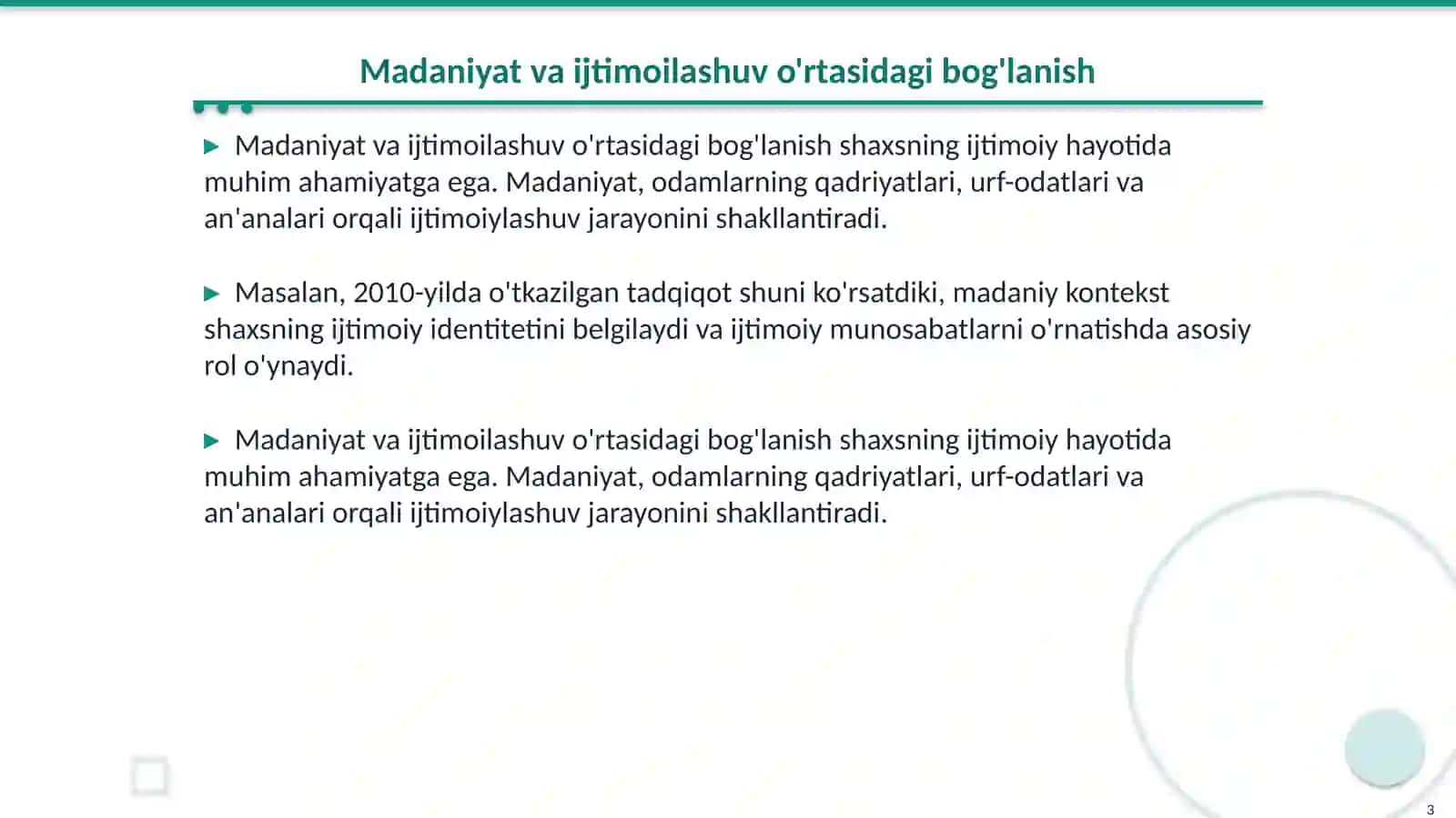 Shaxsning ijtimoilashuvidagi madaniy farqlar 3