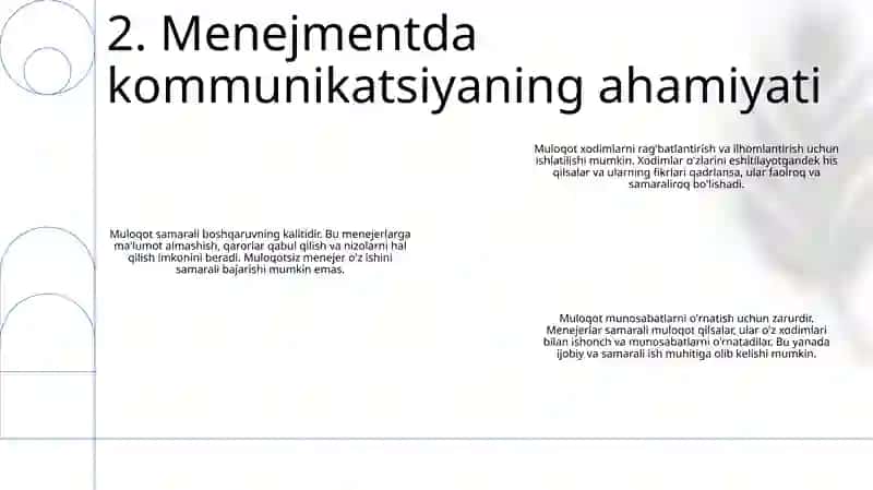 Menejment Samaradorligida Komunikatsiyaning Ro'Li 3
