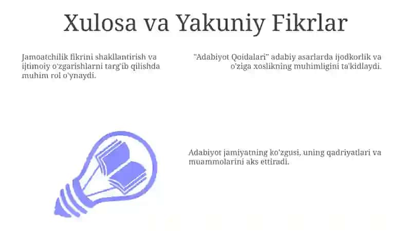 Adabiyot Qoidalari 3