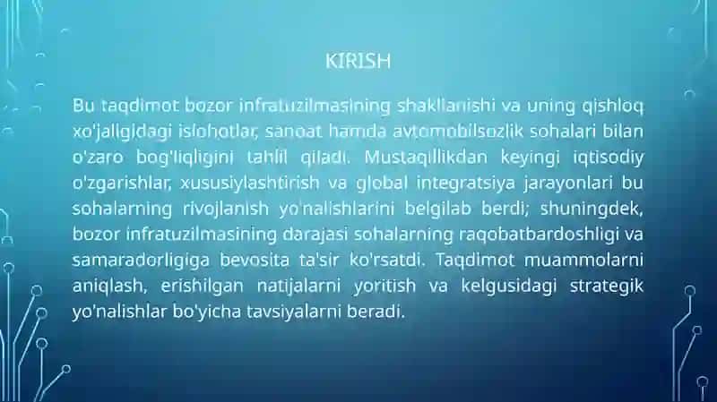 Bozor Infratuzilmasi 3