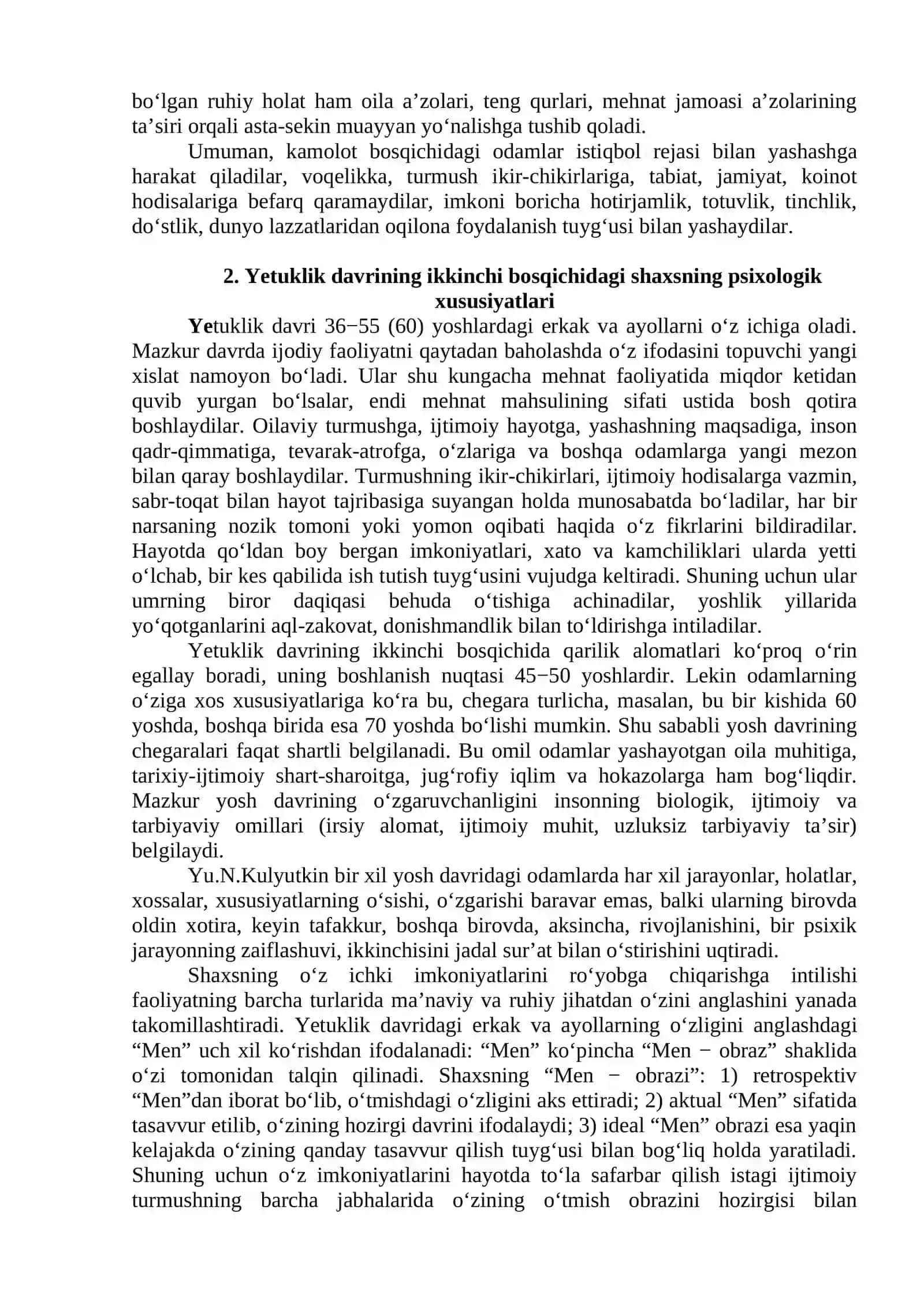Yetuklik va keksalik davrining psixologik xususiyatlari 3