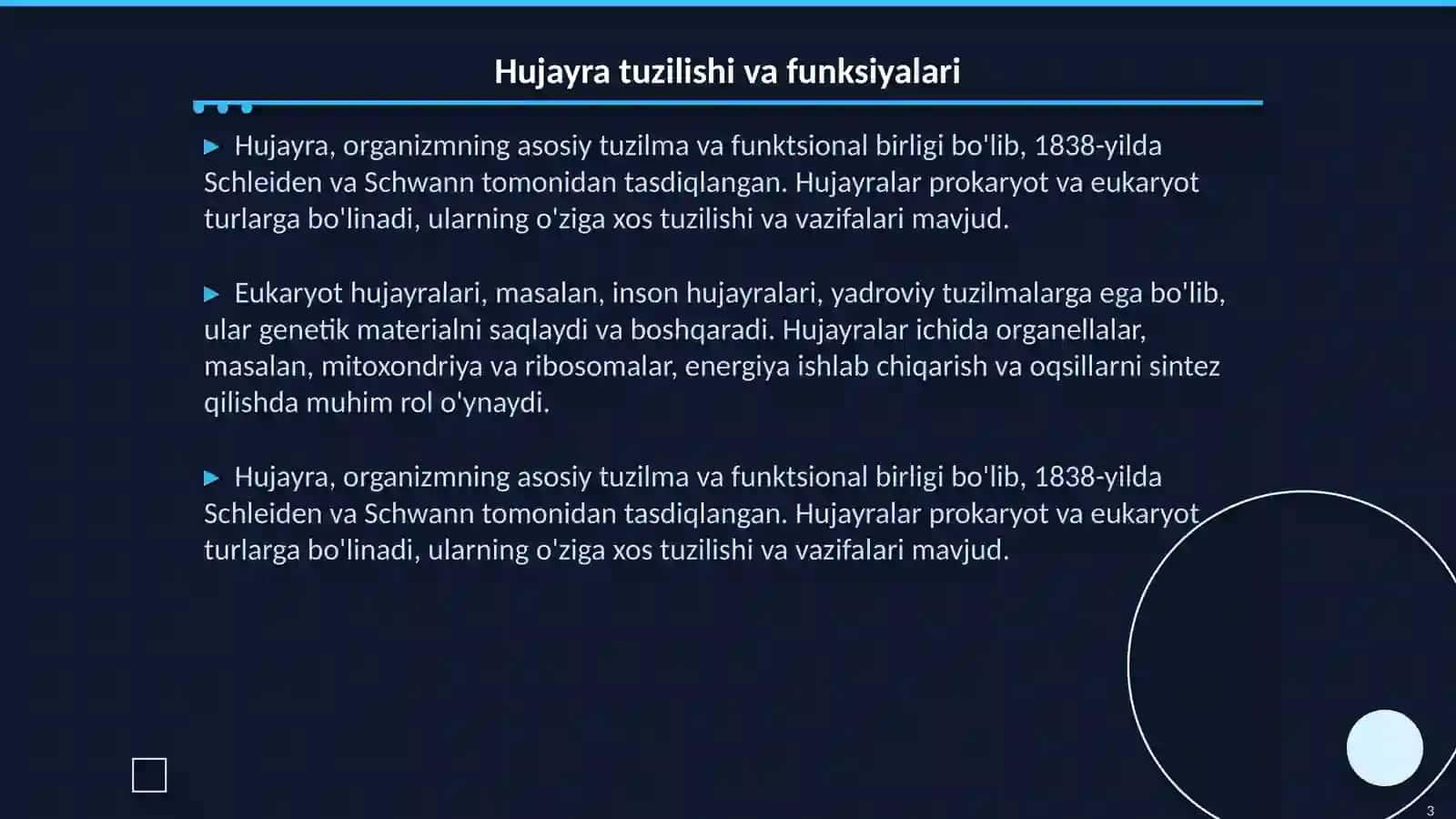 Hujayrada moddalar almashinivi (Sitologiya) 3