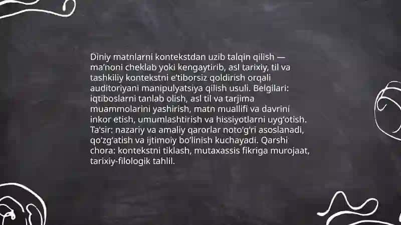 Din va madaniyat orqali manipulyatsiya qilish usullari 3