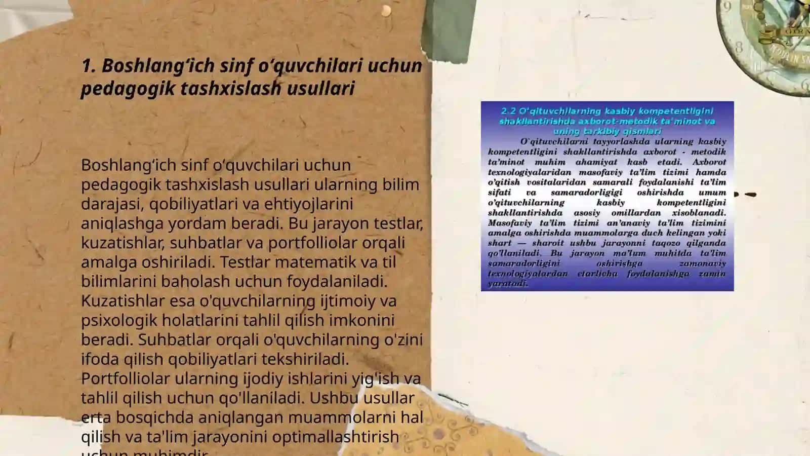Boshlangʻich sinf oʻquvchilari uchun pedagogik tashxislash usullari 3