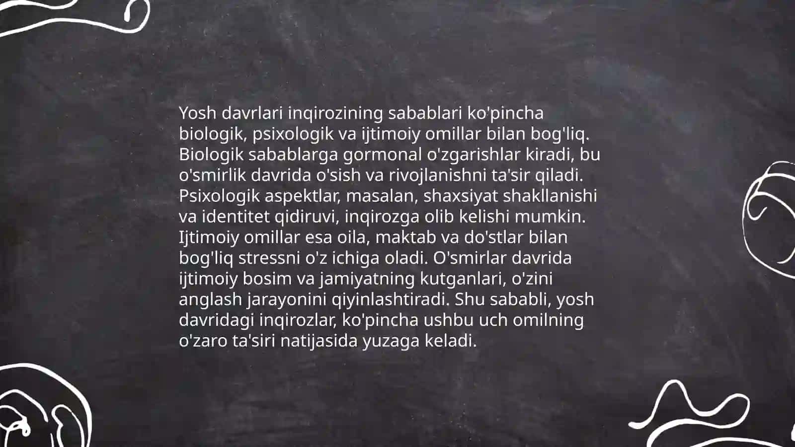 Yosh davrlari inqirozi tahlili 3