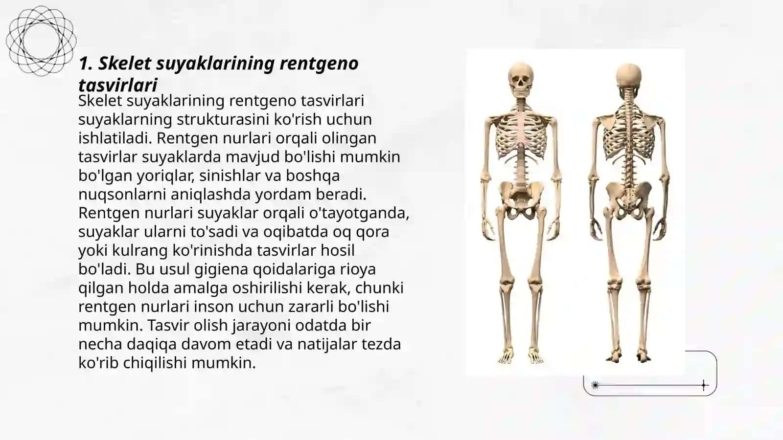 Skelet suyaklarining rentgenoanatomiyasi 3