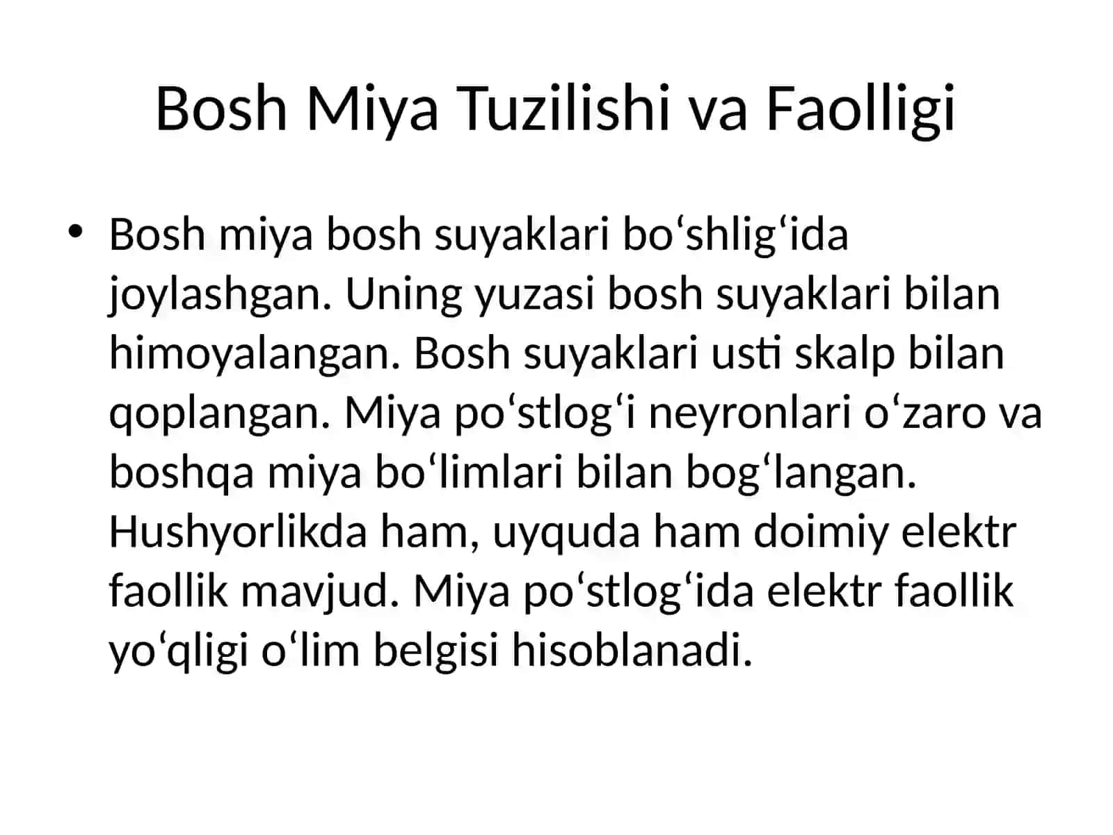 Fargʻona Jamoat Salomatligi Tibbiyot İnstituti Davolashishifakulteti 3923-guruhtalabasi 3