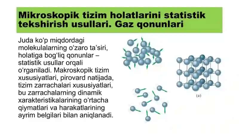 Fizikadan 1-kurslar uchun slaytlar to'plami 3