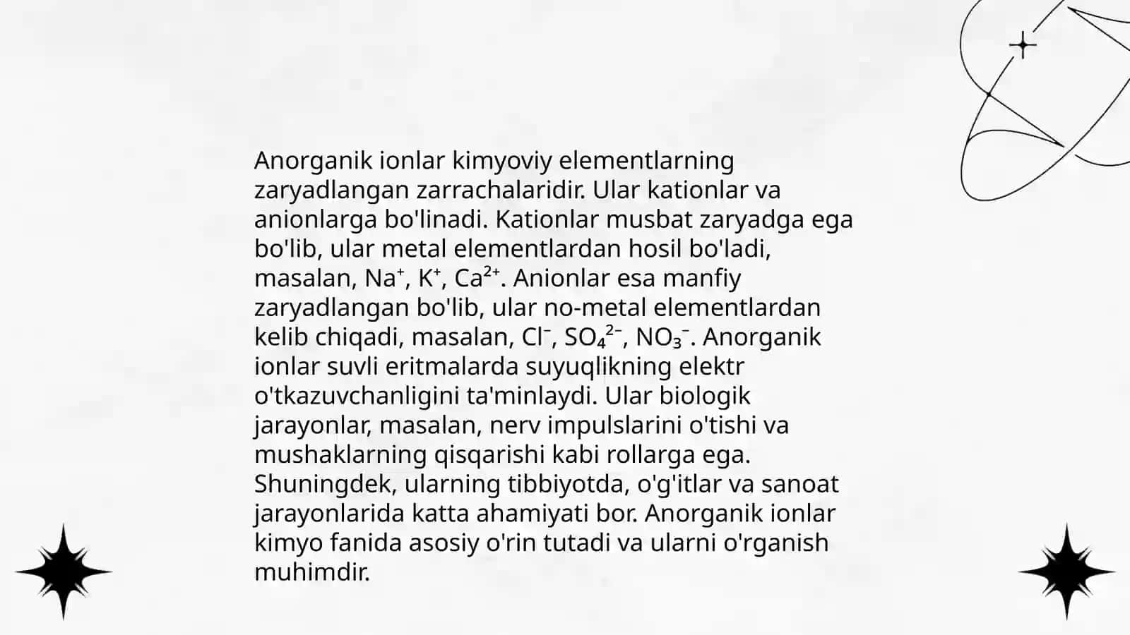 Anorganik ionlar va ularning funksiyalari 3