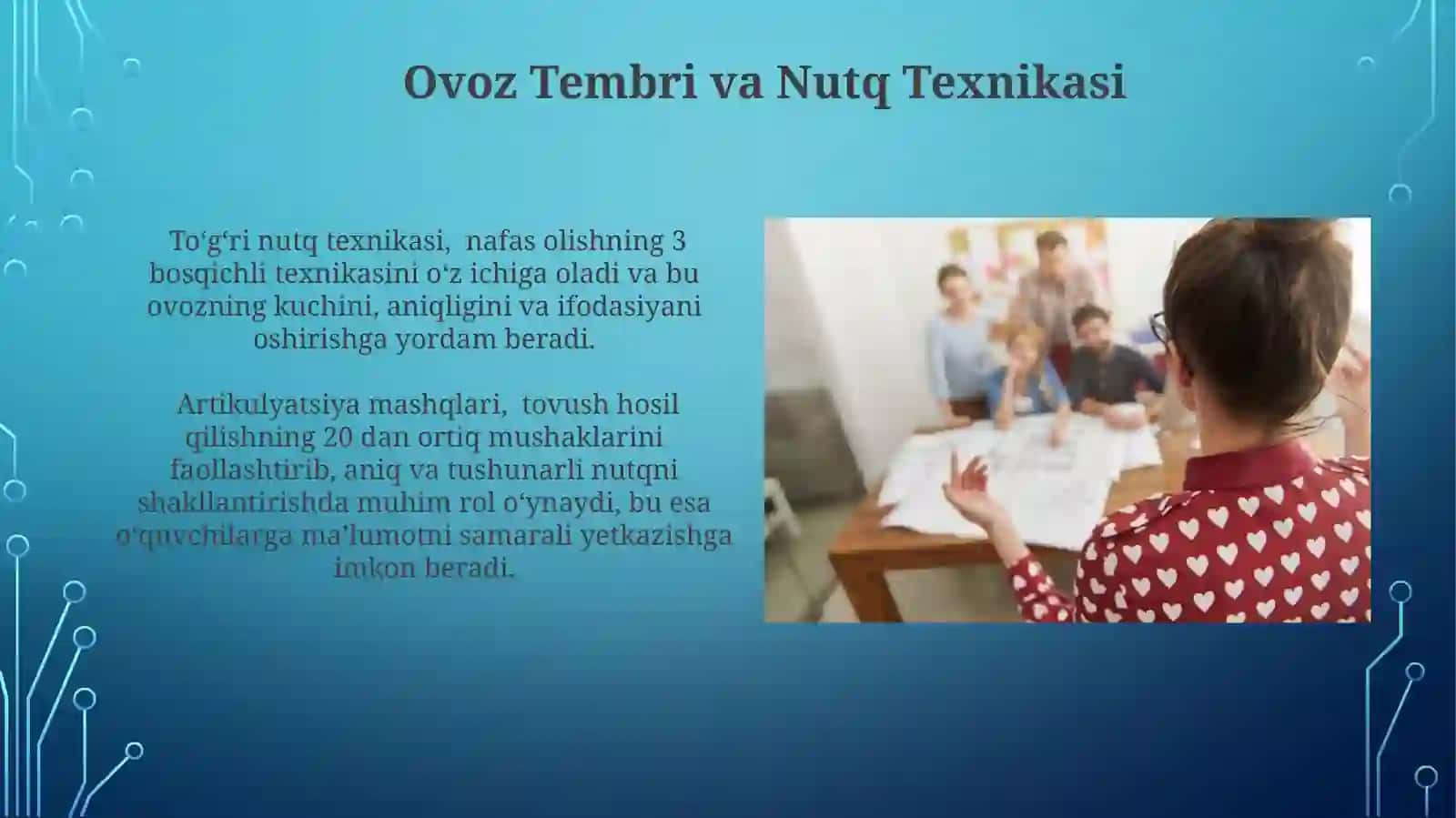 Ovoz Tembri va Nutq Texnikasi 3