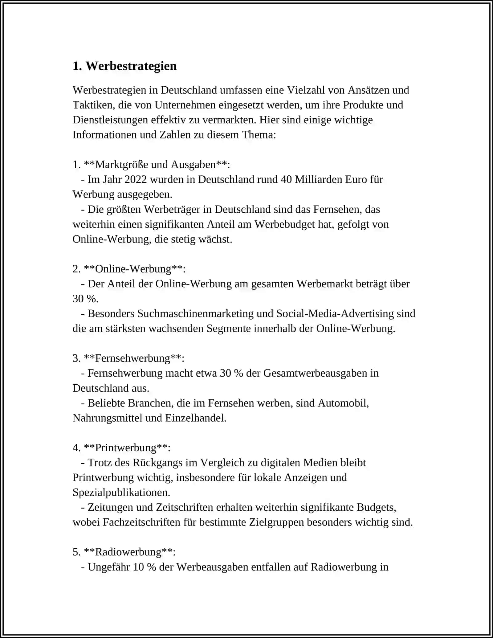 WERBESPOTS ALS TEXT 3