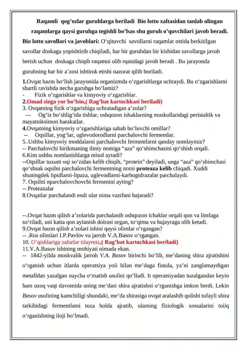 Ovqat hazm qilishning tuzilishi 3