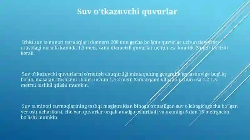 Suv o'tkazuvchi quvurlar 3
