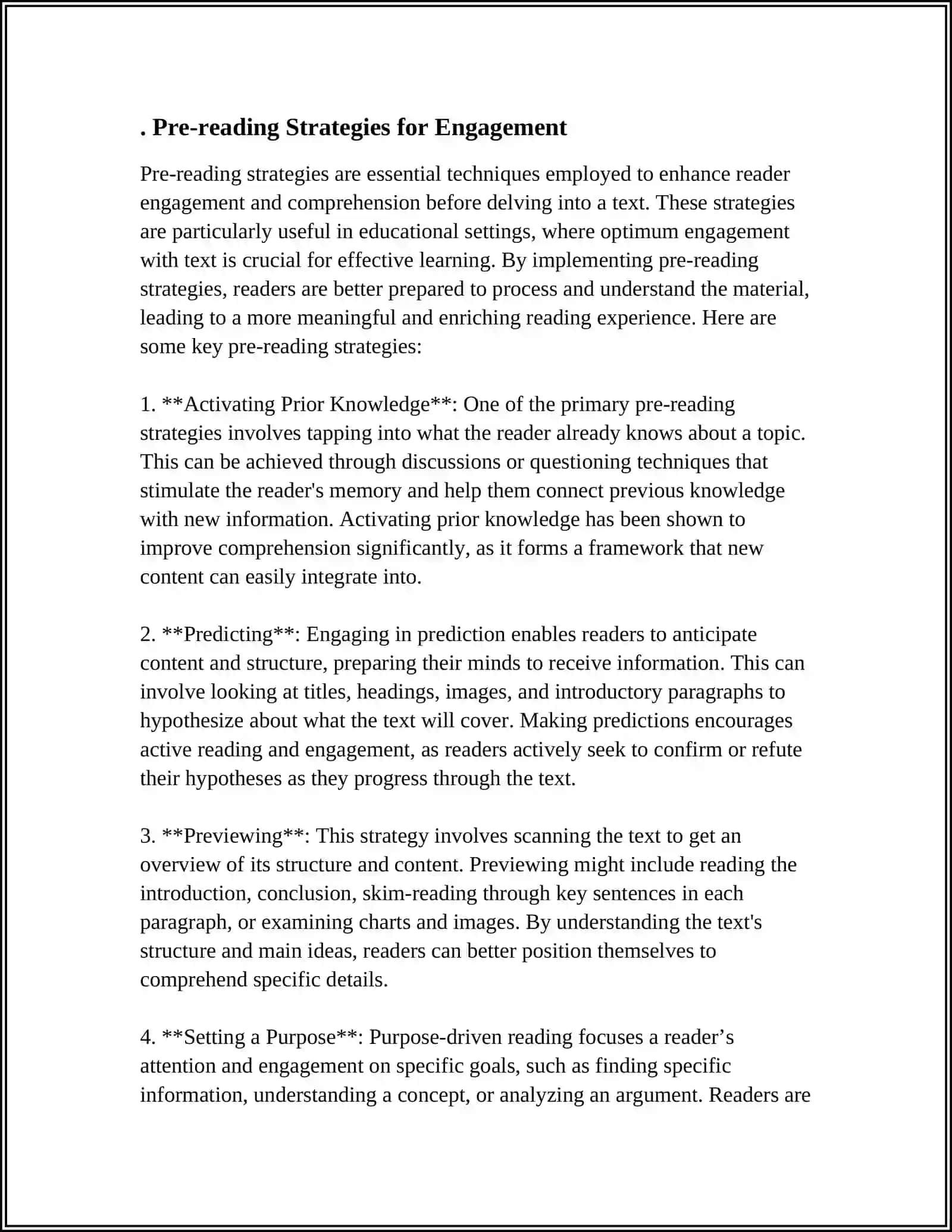 Pre-reading Strategies for Engagement 3