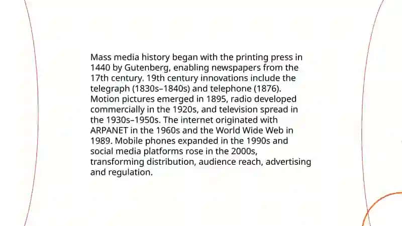 Mass media history 3