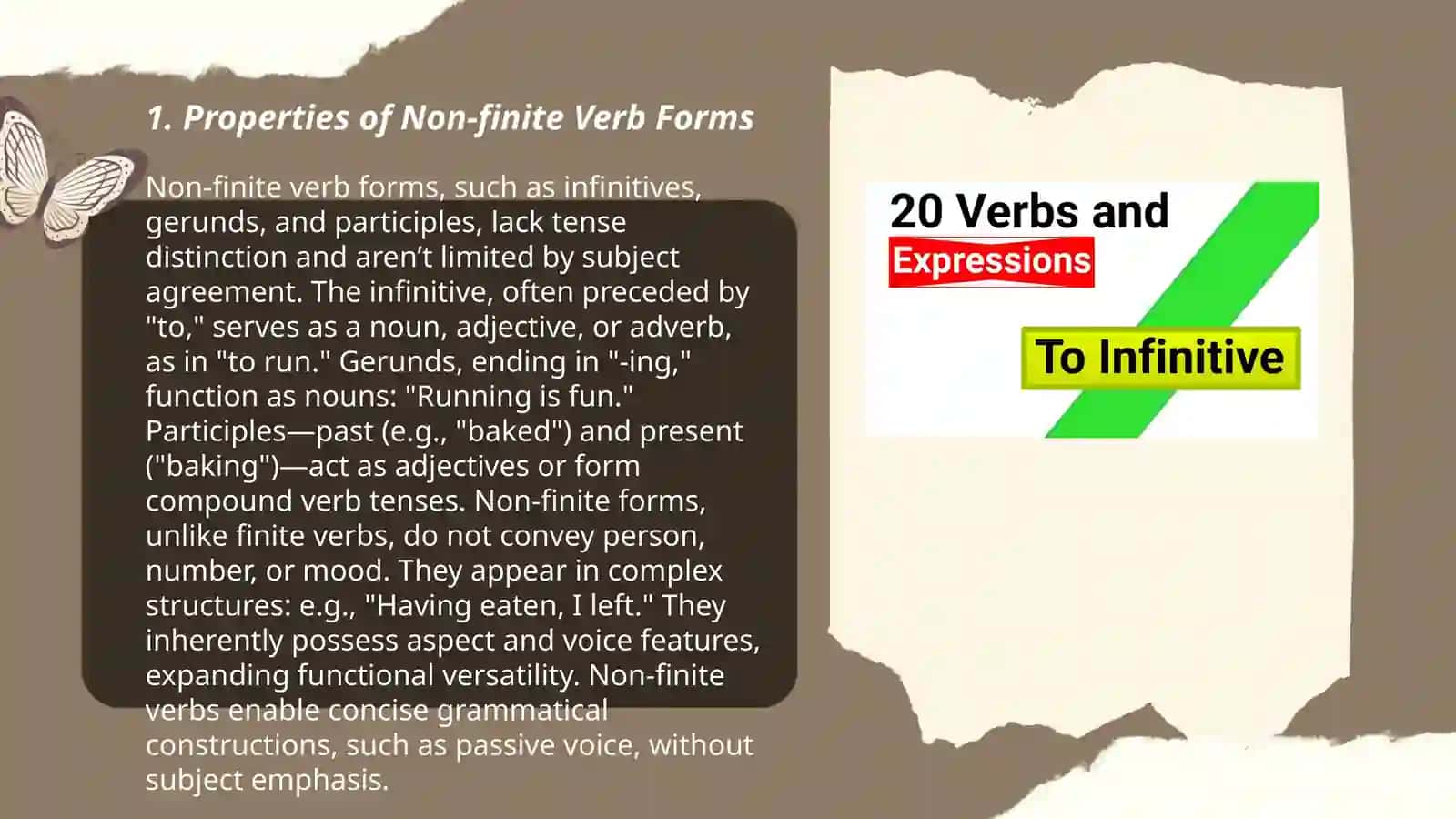 Properties of Non-finite Verb Forms 3