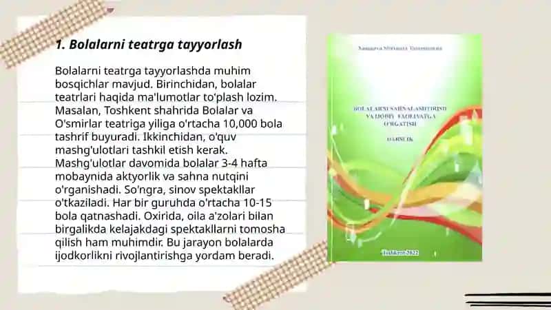 Bolalarni Teatrga Tayyorlash 3