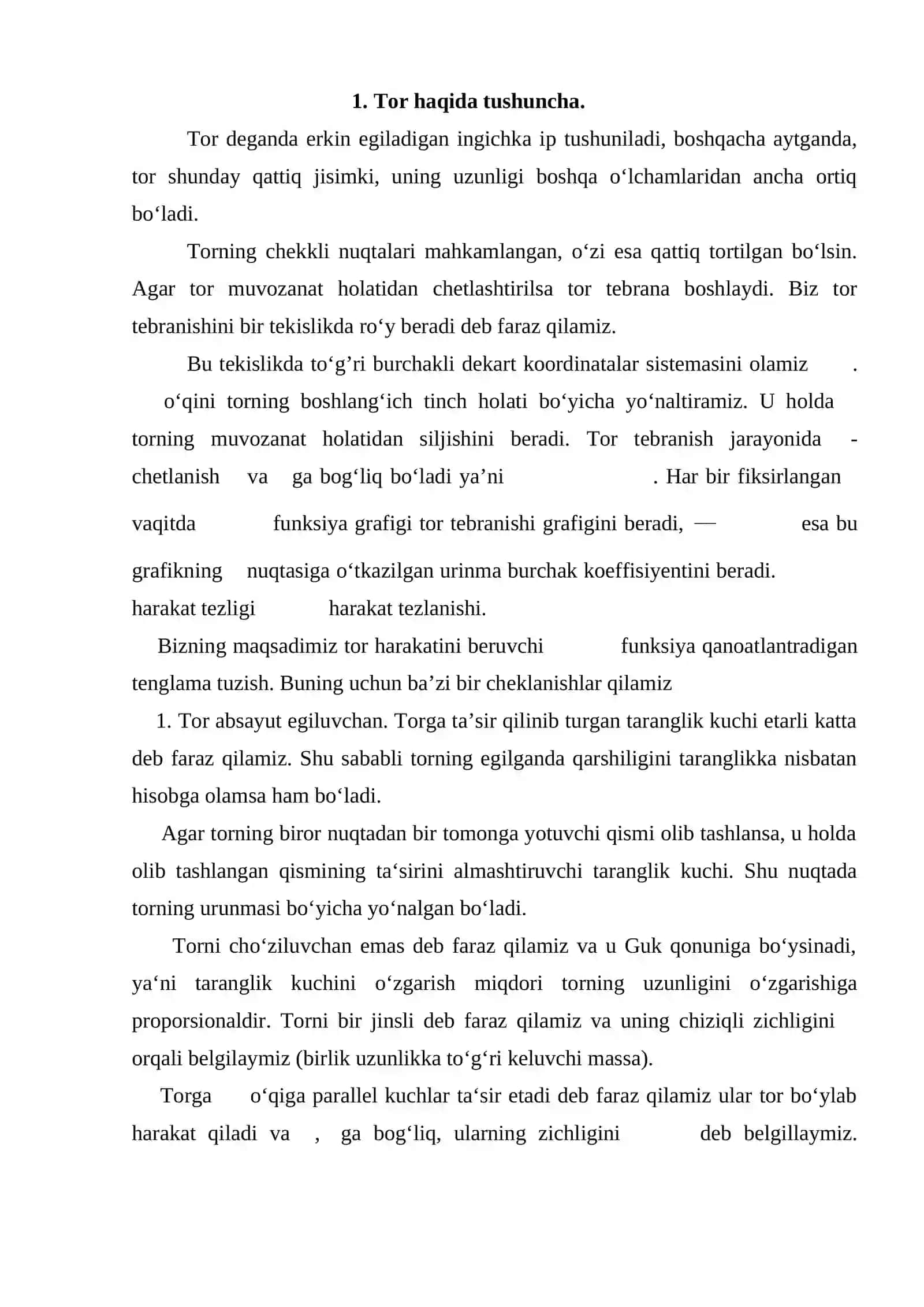 Matematik fizikaning asosiy tenglamalarini keltirib chiqarish 3