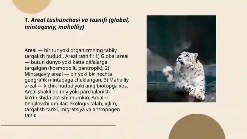 Tur arealining shakli va hajmi 3