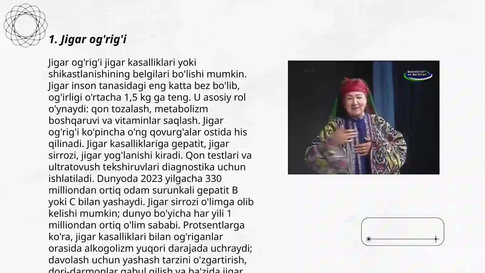 Jigar kasalliklaridagi bemor shikoyatlari va sabablari 3