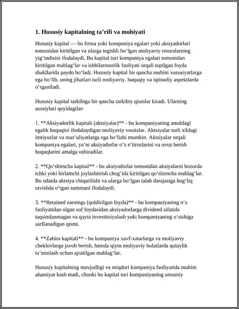 HUSUSIY KAPITAL 3