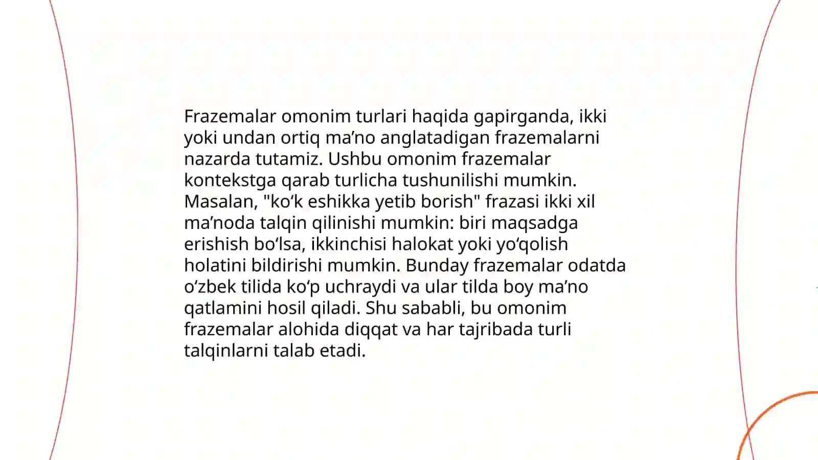 Frazemalarning semantik turlari: omonim,sinonim, antonimlar 3