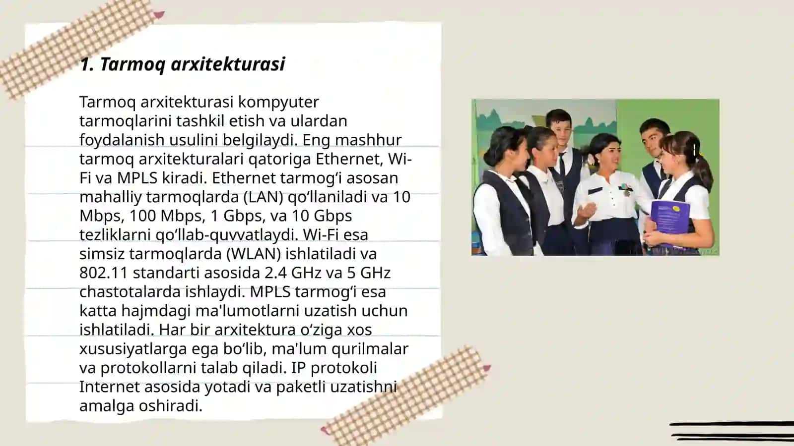 Tarmoq qurishning asosiy tamoyillari 3