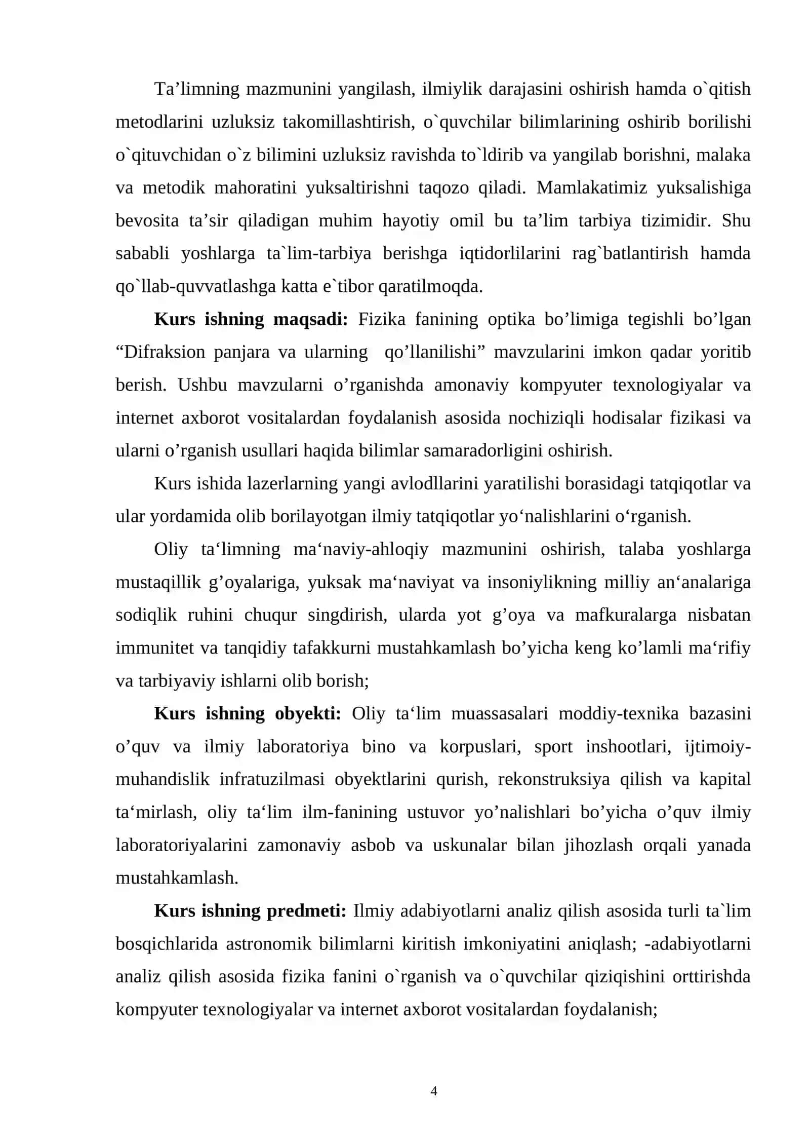 DIFRAKSION PANJARA VA ULARNING QO’LLANILISHI 3