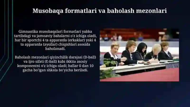 Gimnastika musobaqalari va hakamlari 3