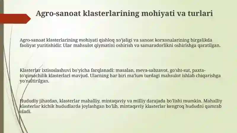 Agro-sanoat klasterlari 3