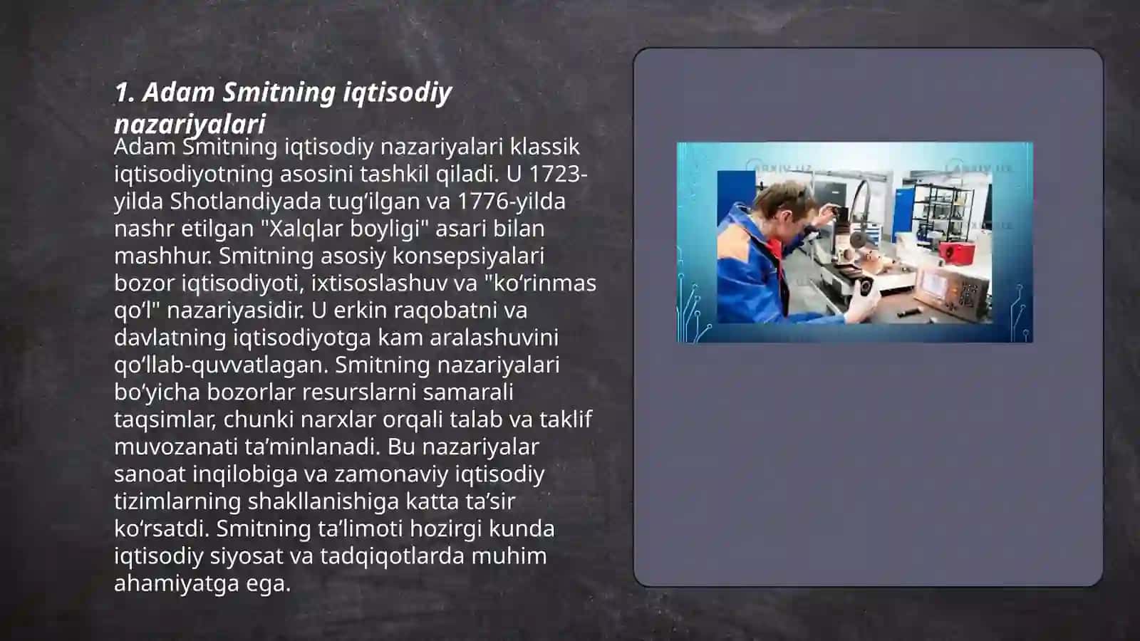 Adam Smitning iqtisodiy nazariyalari 3