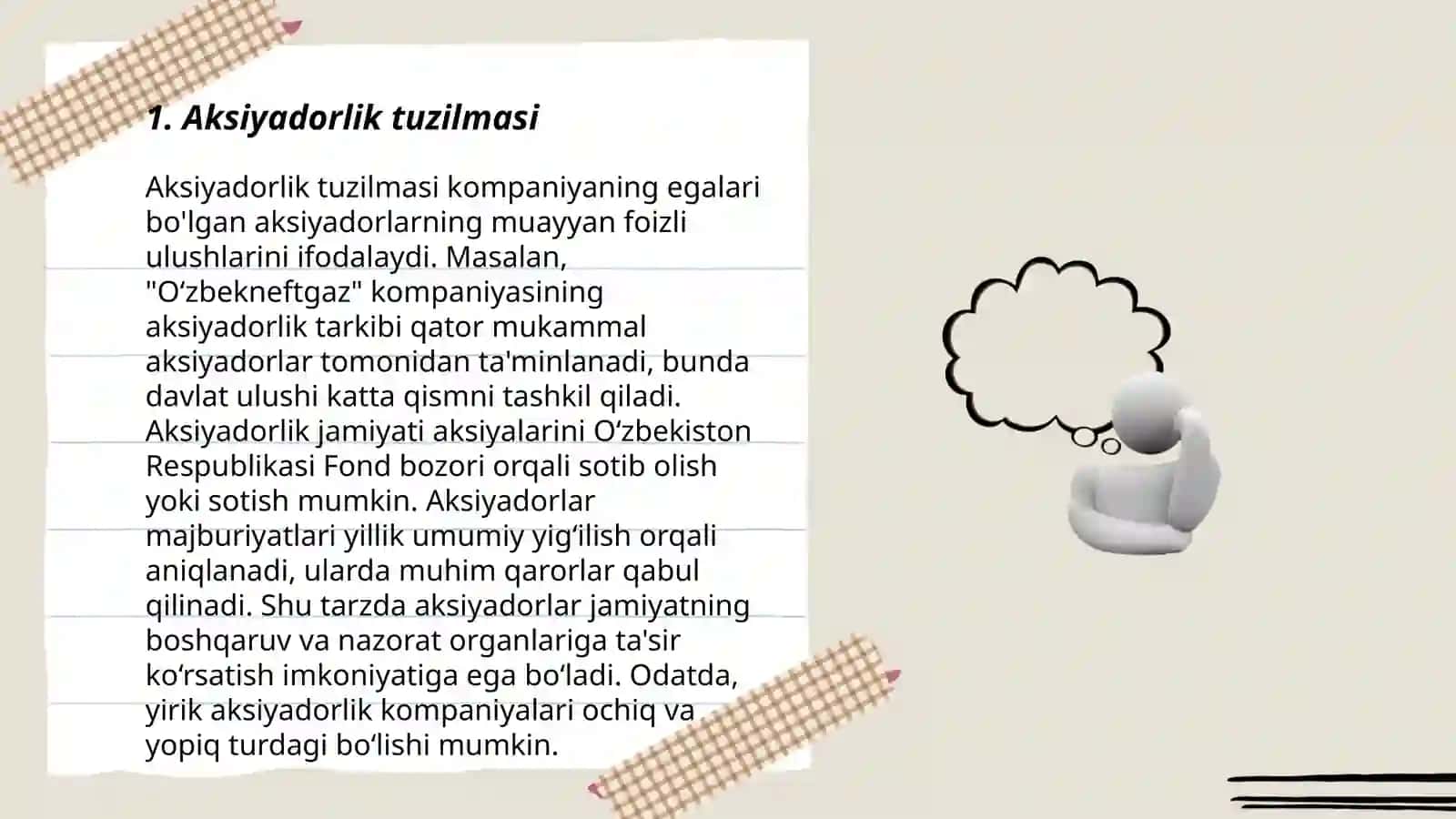 Aksiyadorlik tuzilmasi 3