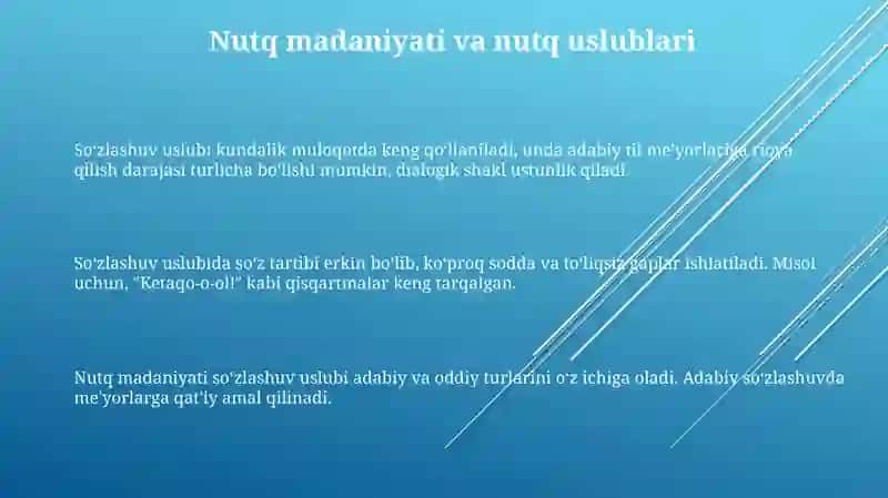 Nutq madaniyati va nutq uslublari 3
