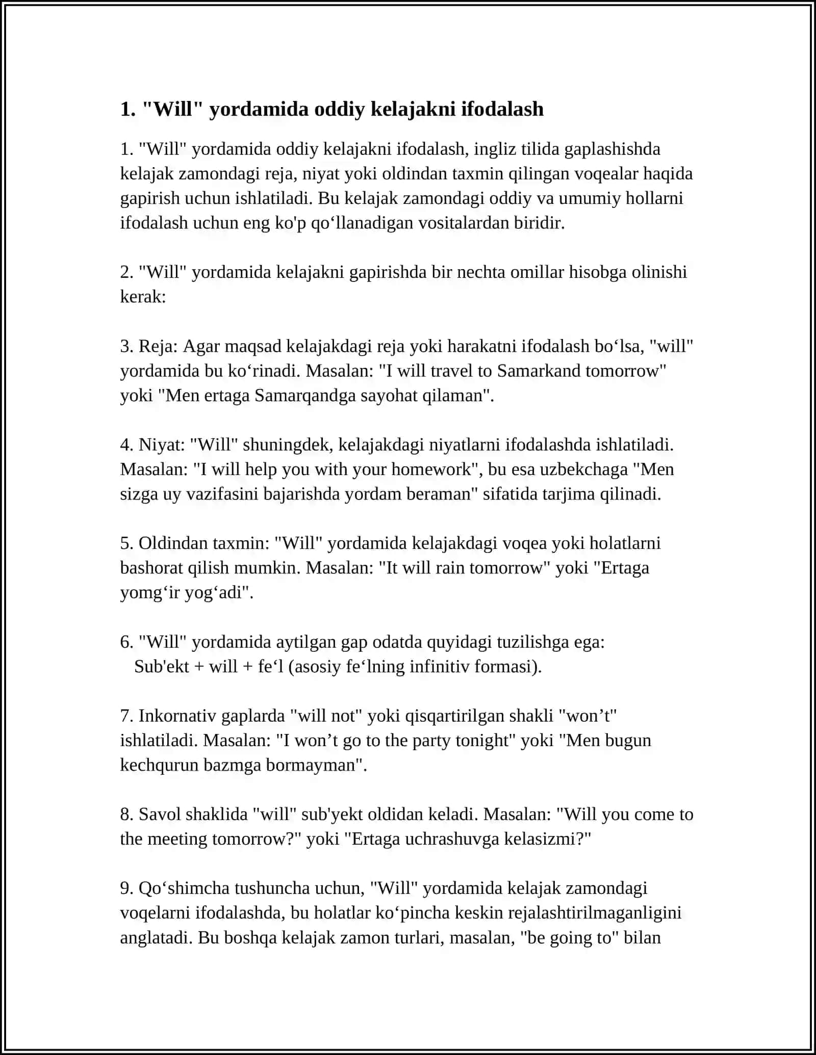 WAYS OF TALKING ABOUT THE FUTURE 3