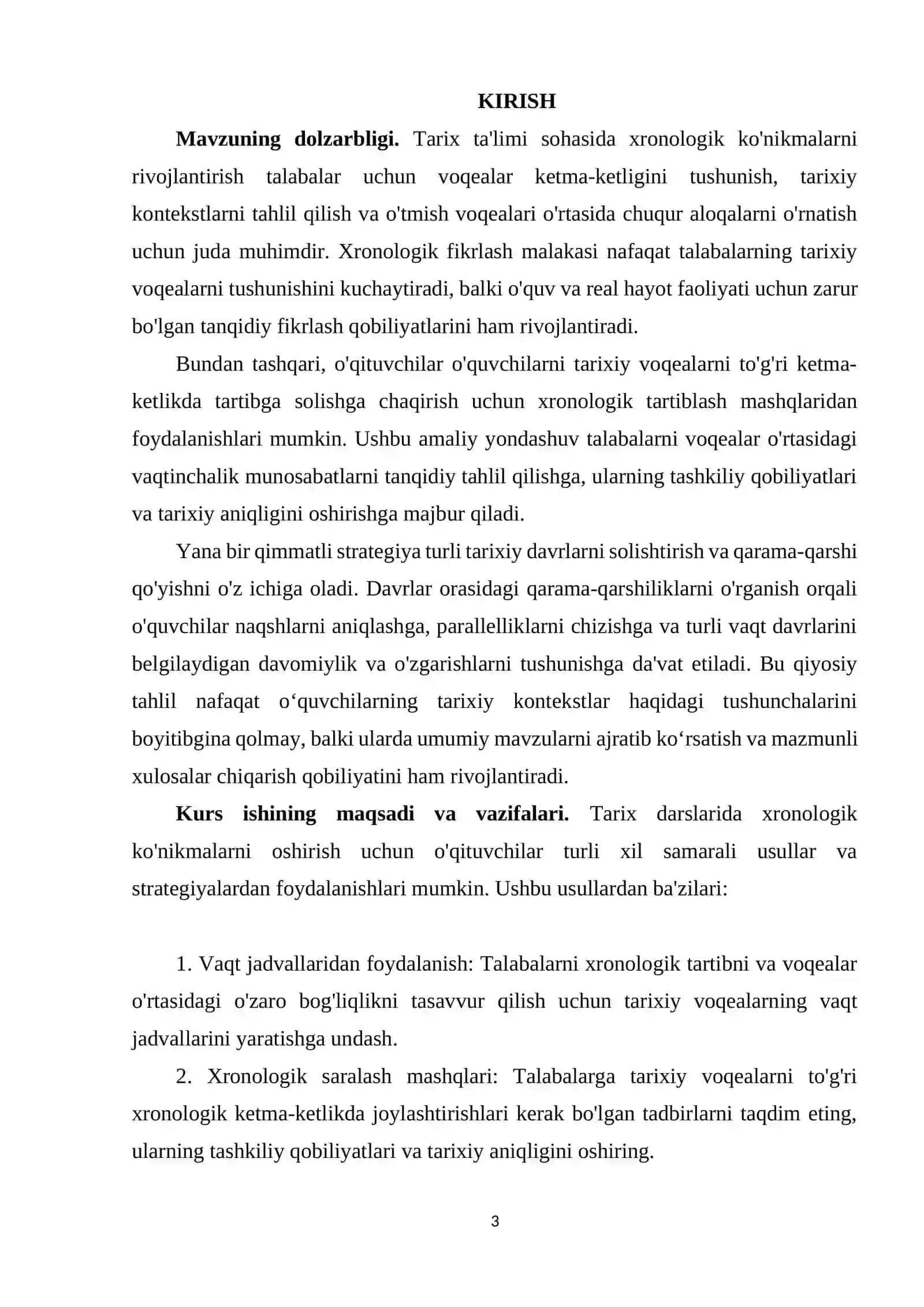 Kurs ishi na'muna 3