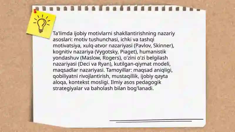 Ta'limda ijobiy motivlarni shakllantirish 3