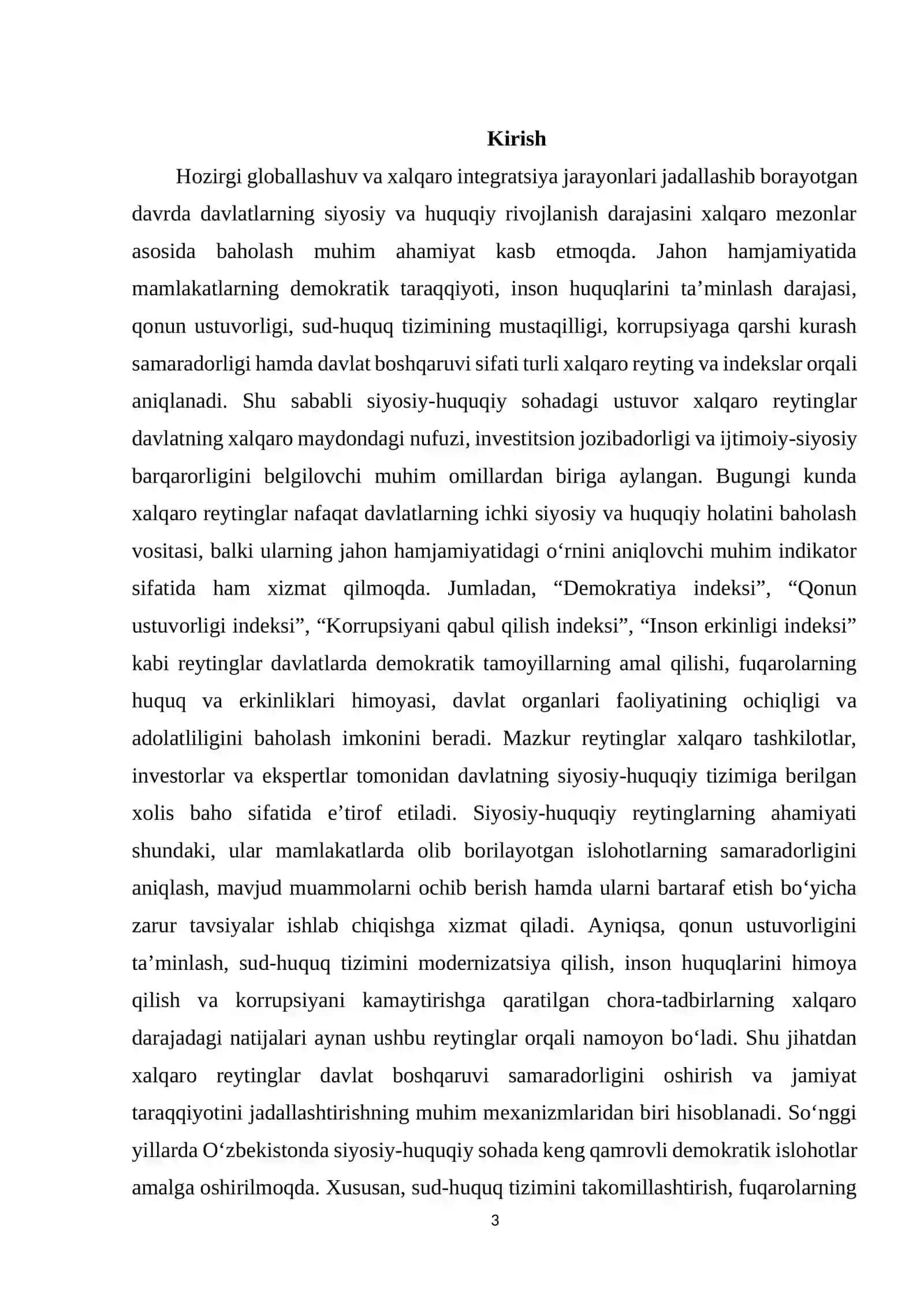 Siyosiy huquqiy sohadagi ustuvor xalqaro reytinglar 3