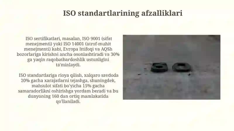ISO standartlariga muvofiqlik va sertifikatlash 3