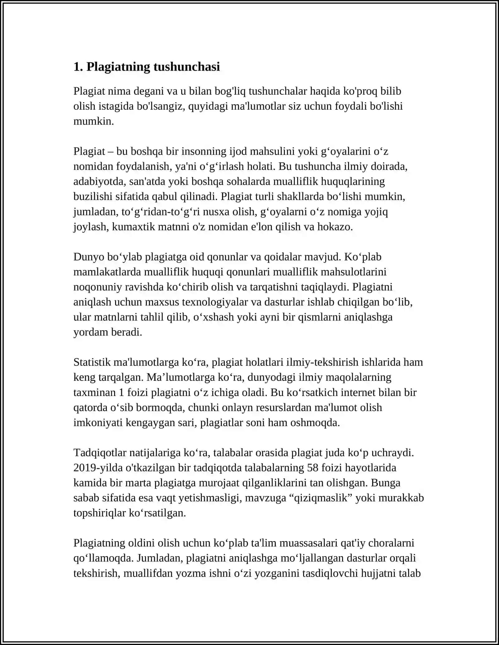 PLAGIAT HAQIDA TUSHUNCHA ANTIPLAGIAT HUQUQIY VA MEMORIY HUJJATLAR 3